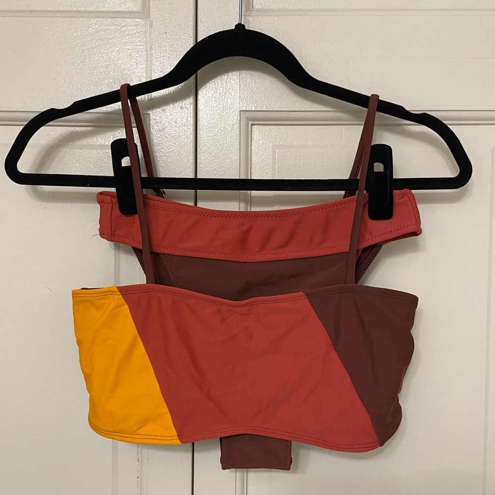 Ellejay Lauren color block bikini set
